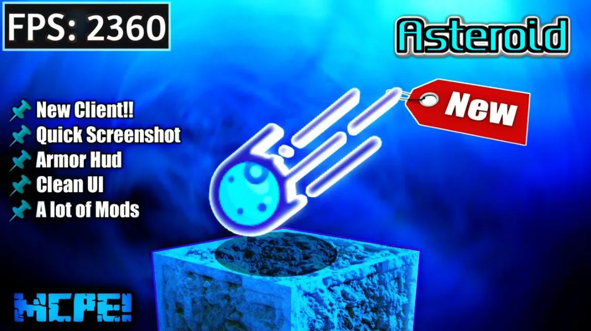 Asteroid Client MCPE 1.21 → 1.20